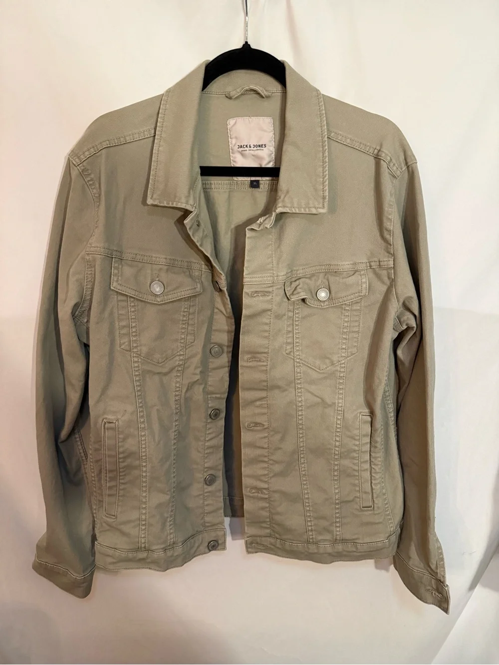 Jack & Jones Light Khaki Button-Up Jacket Sz XL